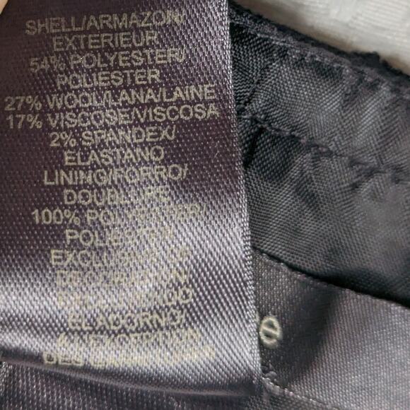 Liz Claiborne Size 12 Black Wool Blend Lined Skirt Career Office Workwear - Picture 4 of 4